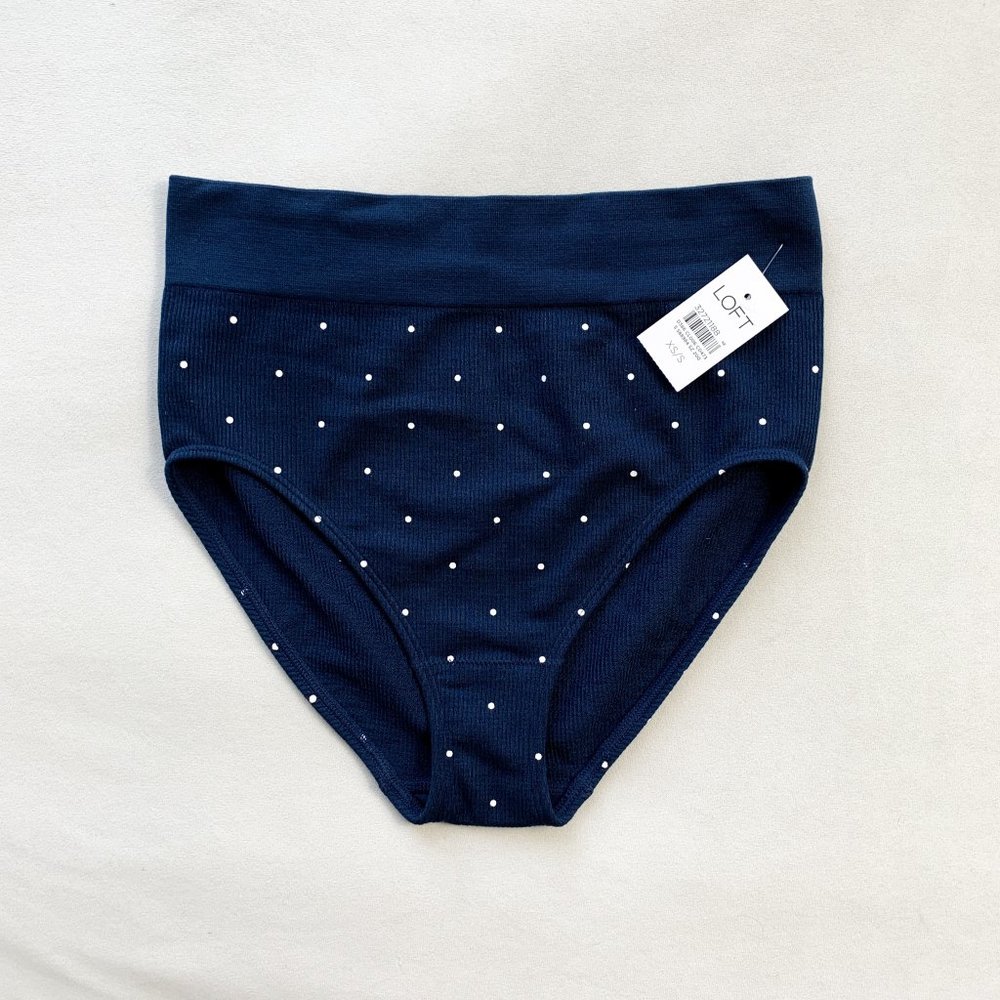 Loft Navy Blue Dotted Panties
